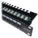 DATACOM Patch panel 19" UTP 24 port CAT6 LSA 1U BK (3x8p)hor.zárez