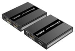 PremiumCord HDMI KVM extender s USB na 60m cez jeden kábel Cat5/6, bez oneskorenia