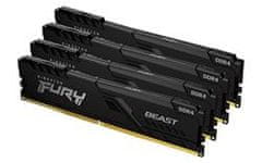 Kingston FURY Beast DDR4 128GB (Kit 4x32GB) 3200MHz DIMM CL16 čierna