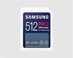 SAMSUNG pamäťová karta 512GB PRE ULTIMATE SDXC CL10 U3 V30 (č/z: až 200/130MB/s)