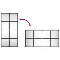 Vidaxl Nástenné zrkadlo čierne 40x80 cm obdĺžnikové železné