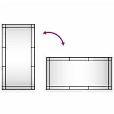 Vidaxl Nástenné zrkadlo čierne 50x100 cm obdĺžnikové železné