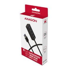 AXAGON HUE-M1AL, 4x USB 3.2 Gen 1 MINI húb, kovový, kábel USB-A 1.2m