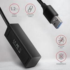 AXAGON HUE-M1AL, 4x USB 3.2 Gen 1 MINI húb, kovový, kábel USB-A 1.2m