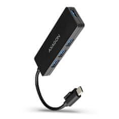 HUE-G1C, 4x USB 3.2 Gen 1 SLIM húb, kábel Type-C 14cm napevno