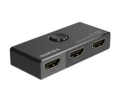 PremiumCord HDMI Switch 4K@60Hz YUV 4:4:4, FULL HD 1080P, 3D obojsmerný 2-1 alebo 1-2