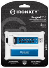 Kingston Flashdisk IronKey Keypad 200 8GB, šifrovaný