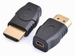 PremiumCord Redukcia micro HDMI Typ D samica - HDMI Typ A samec