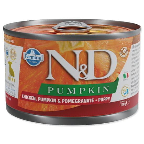 N&D Konzerva Puppy MiniChicken, Pumpkin & Pomegranate 140g