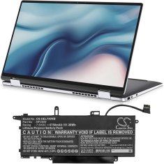 CameronSino Baterie pro DELL Latitude 7310 2-in-1, Latitude 7400 2-in-1 a další, 6750 mAh, Li-Pol