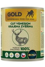 IRONpet Gold Dog Zverina krájaná svalovina, konzerva 800 g