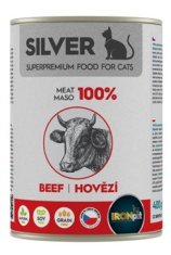 IRONpet Silver Cat Hovädzie 100% mäsa, konzerva 400 g