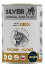 IRONpet Silver Dog Kuracie 100% mäsa, konzerva 400 g