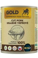 IRONpet Gold Dog Bravčová krájaná svalovina, konzerva 800 g