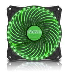 Evolveo ventilátor 120mm, LED 33 bodov, zelený