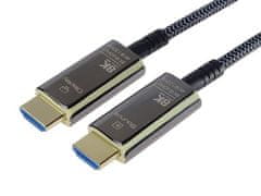 PremiumCord Ultra High Speed HDMI 2.1 optický fiber kábel 8K@60Hz, pozlátené 10m