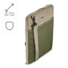 HAMA To Go, obal na notebook, pre uhlopriečku 40-41 cm (15,6-16,2&quot;), popruh na rameno, béžový/zelený