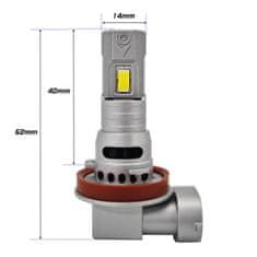 motoLEDy H11 LED žiarovka 12V CANBUS CSP krátka 6000lm Novinka 2 ks