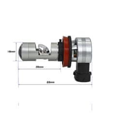 motoLEDy H11 LED žiarovky 12-24V CANBUS, pre americké žiarovky, vypínacie vedenie 2 ks.