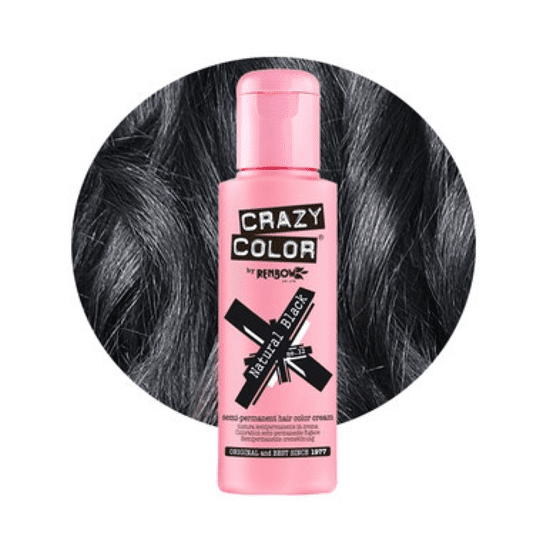 Crazy Color 032 Farba na vlasy Natural Black 100ml