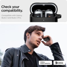 Spigen SPIGEN RUGGED ARMOR SAMSUNG GALAXY BUDS 3/3 PRO MATTE BLACK