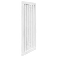 Vidaxl Brána pre psa skladacia 3 panely biela 150 cm topoľové drevo