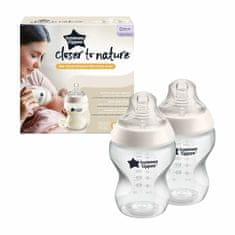 Tommee Tippee CTN Dojčenská fľaša bez BPA dvojbalenie, 2x260ml, 0m+