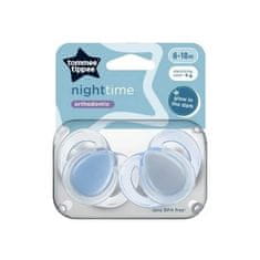 Tommee Tippee CTN Night Time, Silikónový cumlík nočný, 6-18m, 2ks