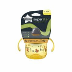 Tommee Tippee Superstar netečúci hrnček/pohárik, 190 ml, 4m+, žltý