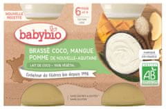 Babybio Brassé z kokosového mlieka mango ananás 2x130 g