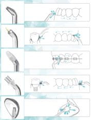 Severno Bezdrôtová ústna sprcha, ústny irigátor ULTRACLEAN 4 + 6 nástavcov
