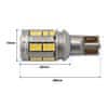 motoLEDy LED žiarovka W16W 12-24V 100% CAN biela bez chyby 1600lm