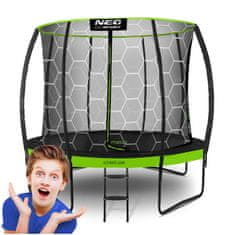 Neo-Sport 8ft/252cm profilovaná záhradná trampolína s vnútornou sieťou Neo-Sport