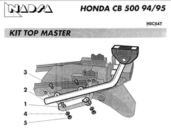 SHAD Montážna sada pre Horný kufor Top master H0C54T