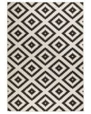 NORTHRUGS Kusový koberec Twin-Wendeteppiche 103129 schwarz creme – na von aj na doma 120x170