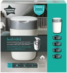 Tommee Tippee Twist & Click Koš na plienky+ 4 náplne/kazety