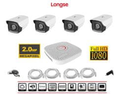 SAFETRONIK 4 IP kamerový set - 2MP IR 40m Longse (Bez HDD) - Longse