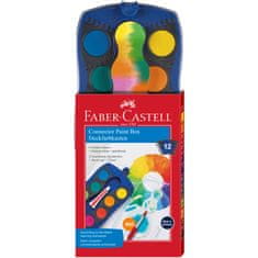 Faber-Castell Vodové farby stavebnicové modré 12 farebné