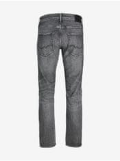 Jack&Jones Šedé pánske straight fit džínsy Jack & Jones Mike 28/32