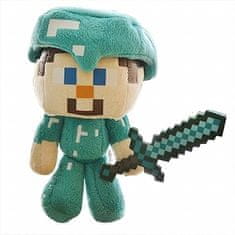 Plush Plyšová hračka Minecraft Steve diamantový mini 16cm