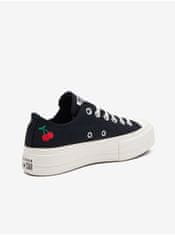 Converse Čierne dámske tenisky Converse Chuck Taylor All Star Lift Platform Cherries 40