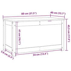 Vidaxl Úložný box medovo-hnedý 80x40x45,5 cm masívna borovica