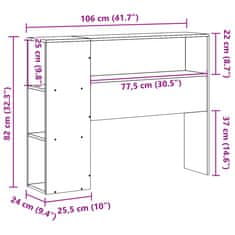 Vidaxl Čelo postele s úložným priestorom biele 100 cm borovica