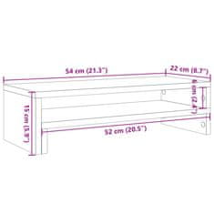 Vidaxl Stojan na monitor staré drevo 54x22x15 cm kompozitné drevo