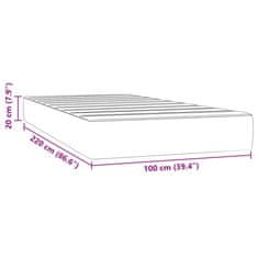 Petromila vidaXL Matrac s taštičkovými pružinami tmavozelený 100x220x20 cm zamat