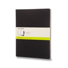 Moleskine Zošity Cahier - tvrdé dosky XXL, čistý, 3 ks, čierne