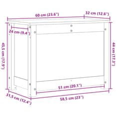 Vidaxl Úložný box biely 60x32x45,5 cm masívna borovica