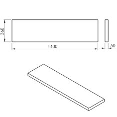 SAPHO AVICE doska 140x36cm, old wood AV1468 - Sapho