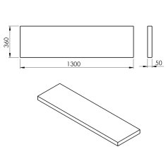 SAPHO AVICE doska 130x36cm, old wood AV1368 - Sapho