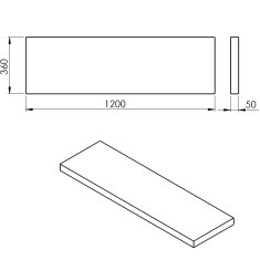 SAPHO AVICE doska 120x36cm, dub Rover AV1264 - Sapho